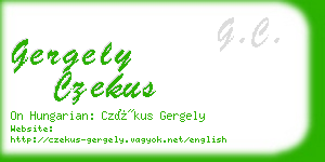 gergely czekus business card